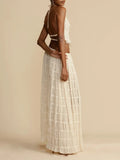 Summer Loungewear Suits Halter Short Top Maxi Skirt