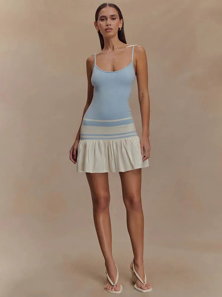 Summer Patchwork Mini Dress Women