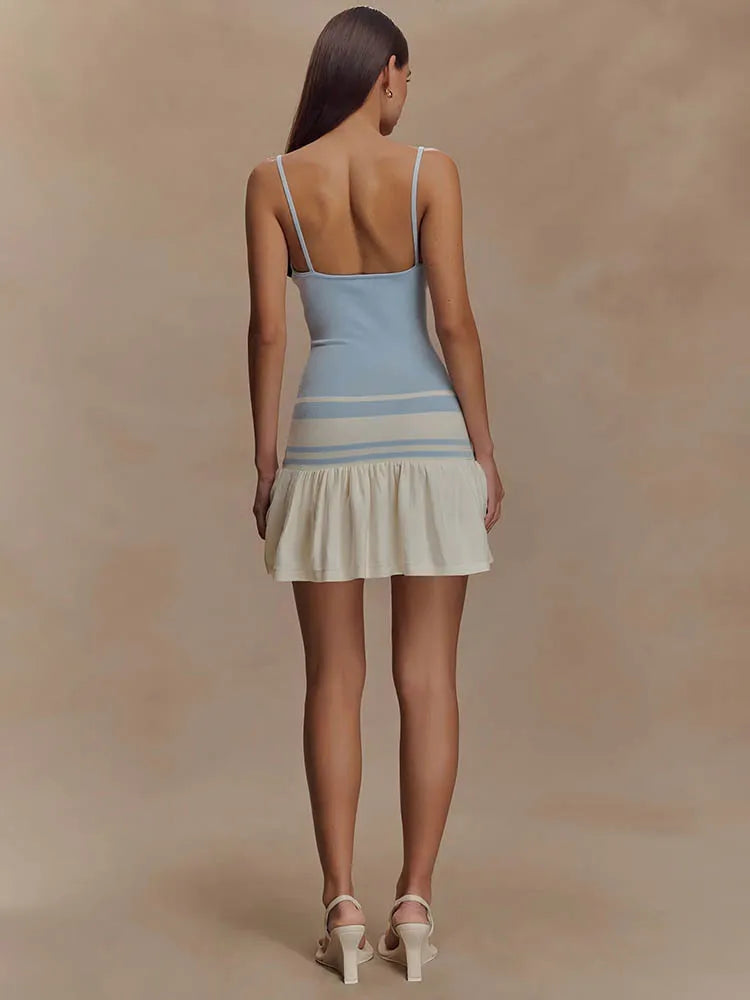 Summer Patchwork Mini Dress Women