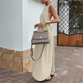 Summer Skirt French Cotton and Linen Neck Halter Dress