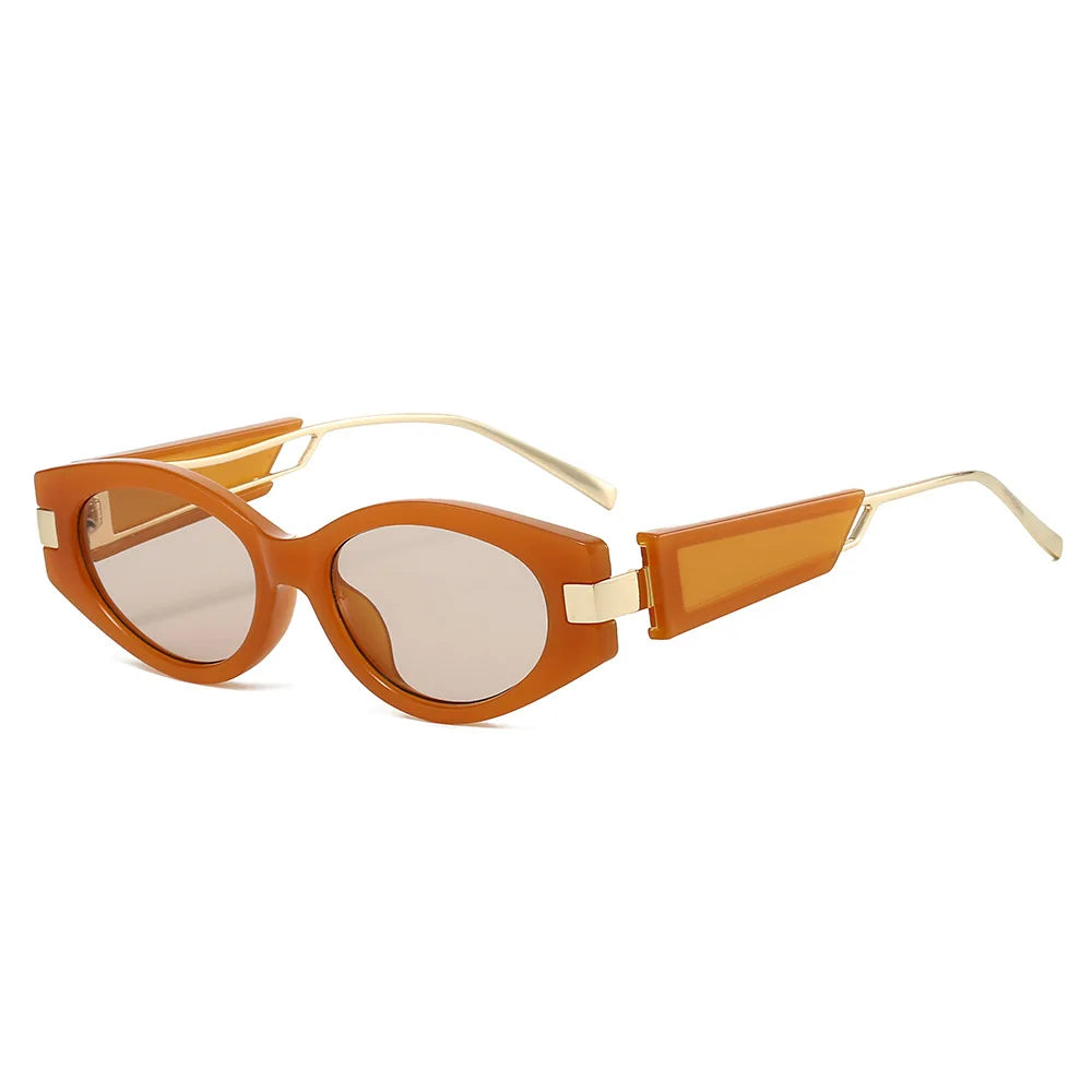 Sunglasses Women Cat Eye - Brown Tea