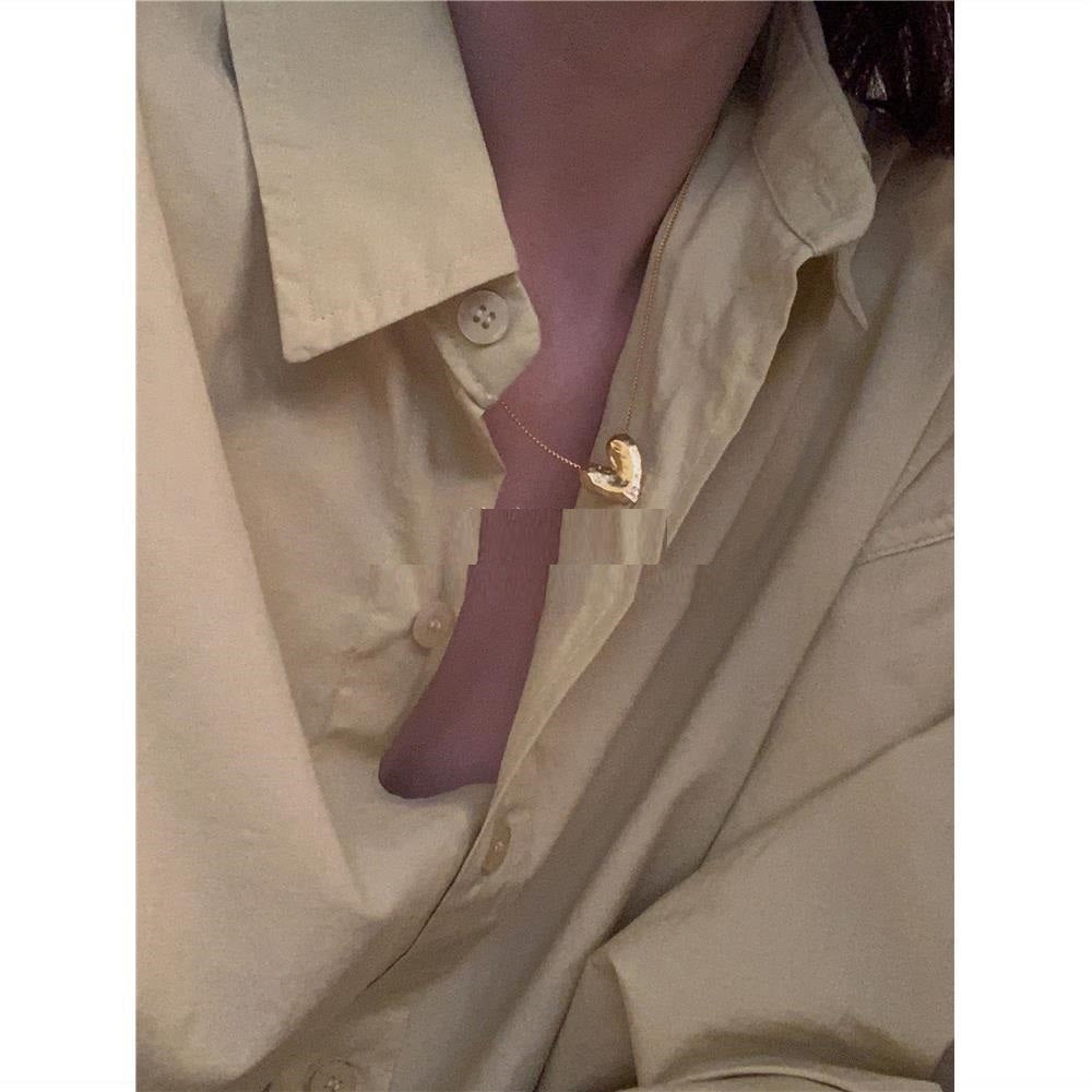 Sweet Cool Girl Heart-loving Vintage Necklace - Gold - electronic accessories