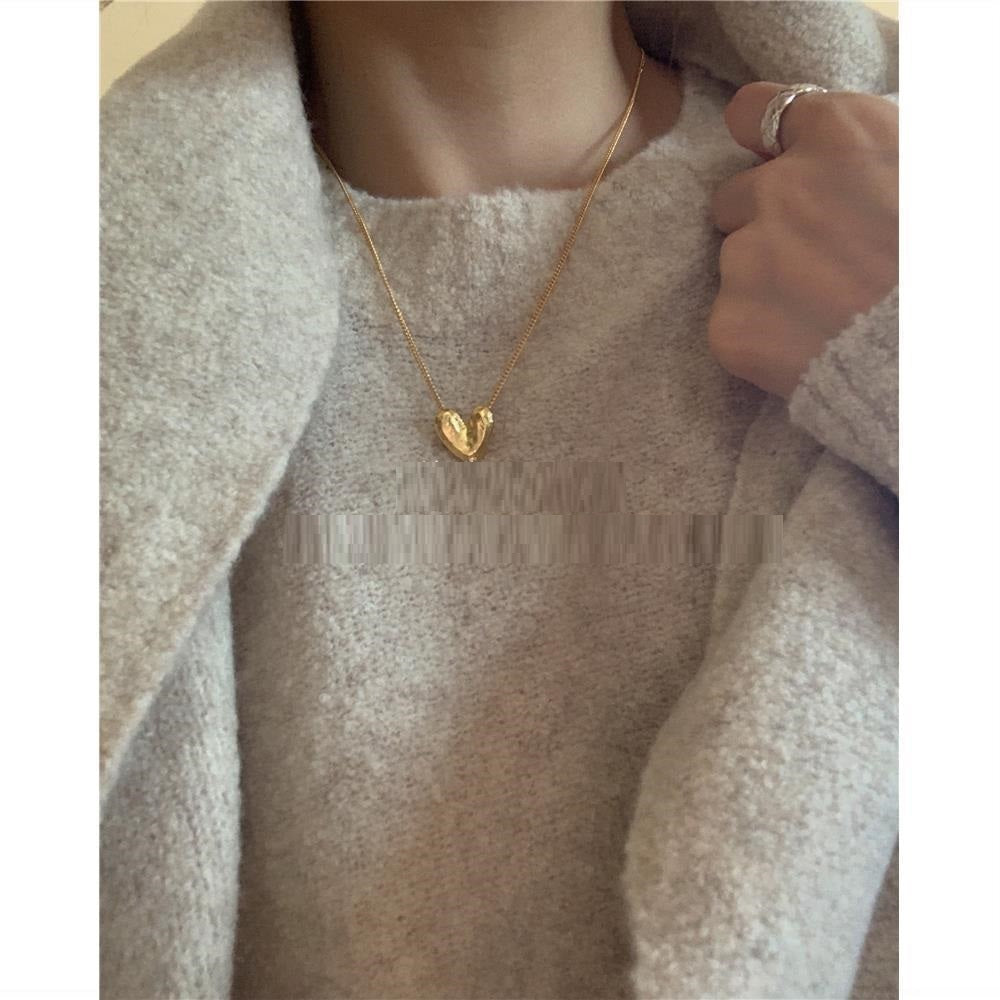 Sweet Cool Girl Heart-loving Vintage Necklace - Gold - electronic accessories