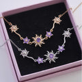Sweet Copper Gold-plated Purple SUNFLOWER Necklace - electronic accessories