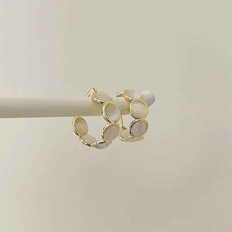 Sweet Opal Earclip Earrings - electronic accessories