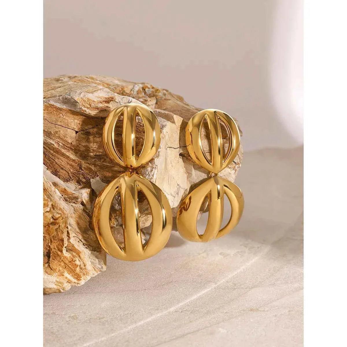 Tainless Steel Vintage Pendant Earrings