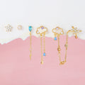 Tassel Earrings Spot Drill Ear Rings - TZ00103 Golden Suit / 18K - electronic accessories