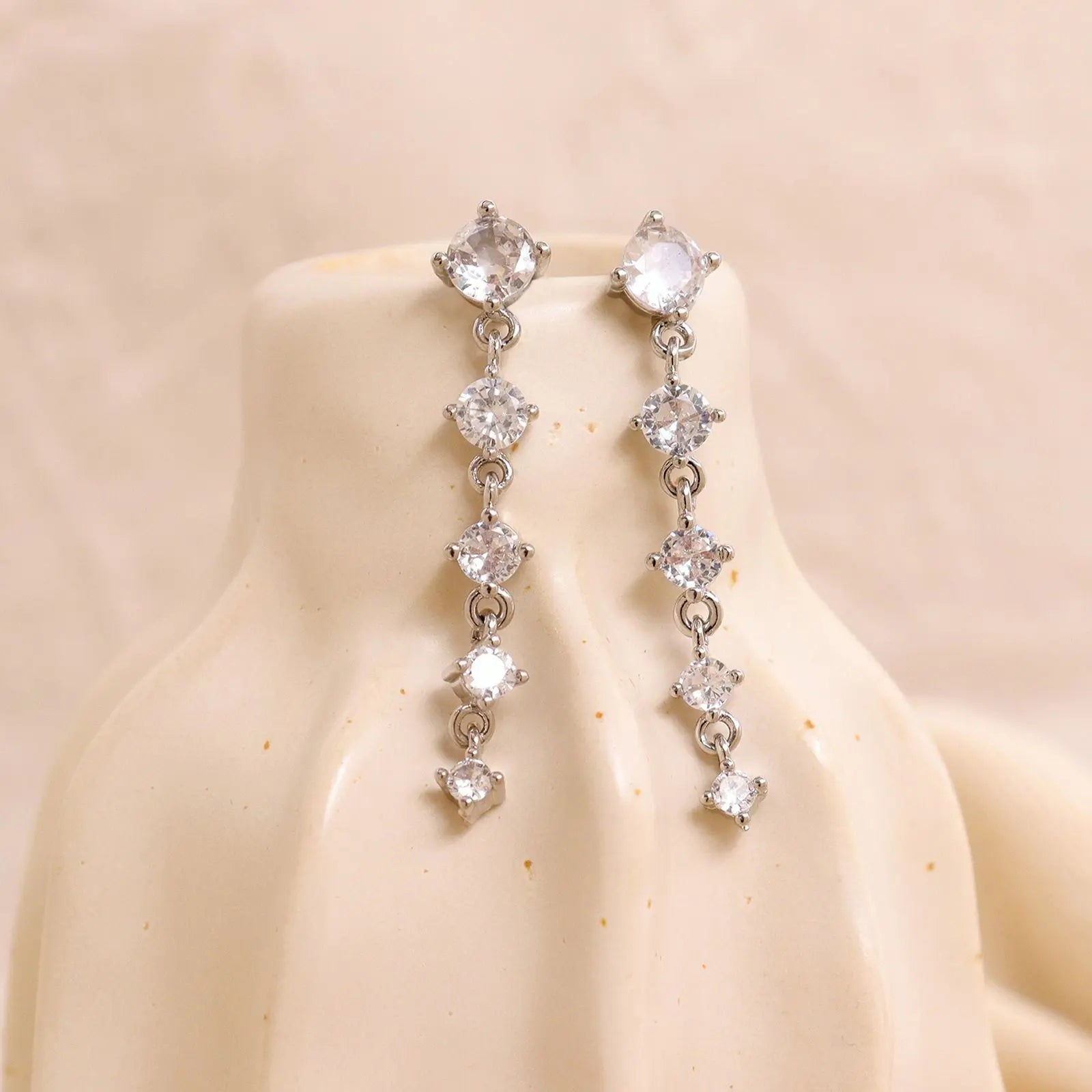 Tassel Pendant Earrings - Silver - electronic accessories