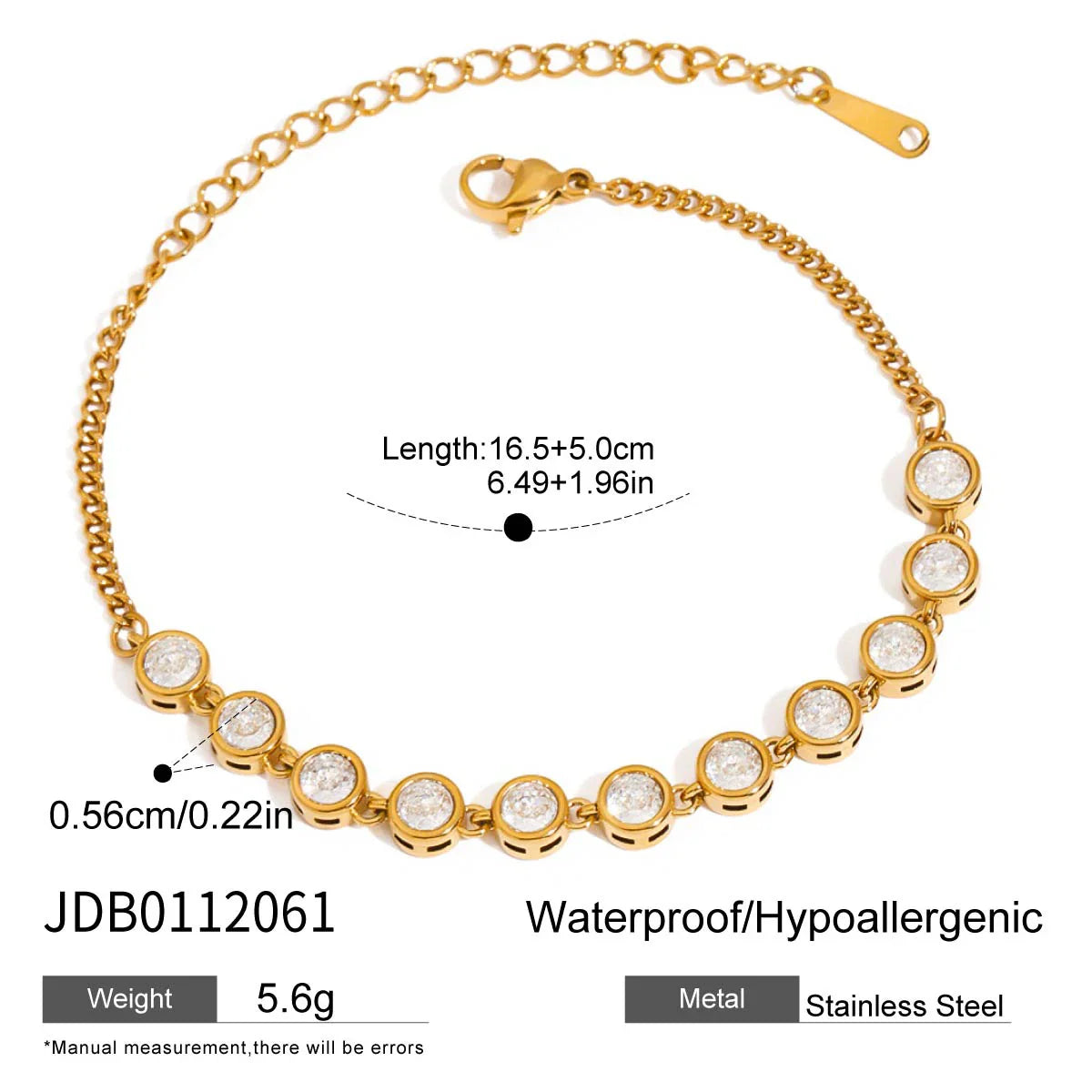 Tennis Bracelet Cubic Zirconia - JDB0112061