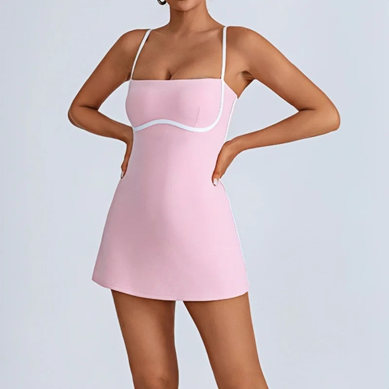 Tennis Skirt Sports Fitness High Elastic Breathable Dress for Women