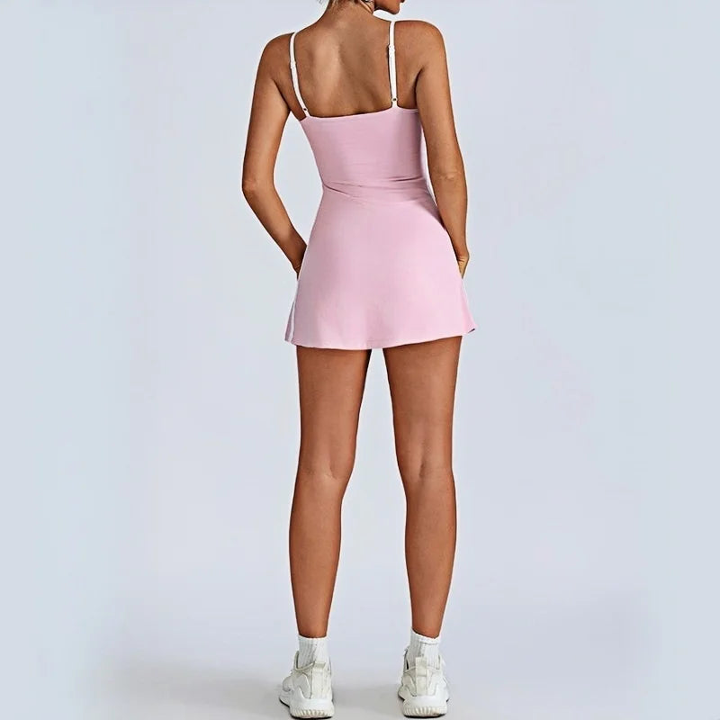 Tennis Skirt Sports Fitness High Elastic Breathable Dress for Women