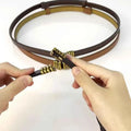 Thin Retro Gold Buckle Adjustable Women Belt