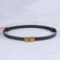 Thin Retro Gold Buckle Adjustable Women Belt