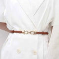 Thin Retro Gold Buckle Adjustable Women Belt