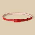 Thin Waistband Pin Buckle Adjustable Belt - Red