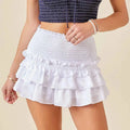 Tiered Ruffled Short Skirt