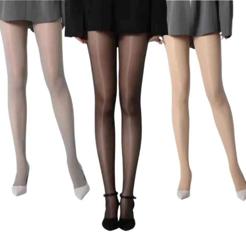 Tights Oil Sparkly Pantyhose for Women High Waist