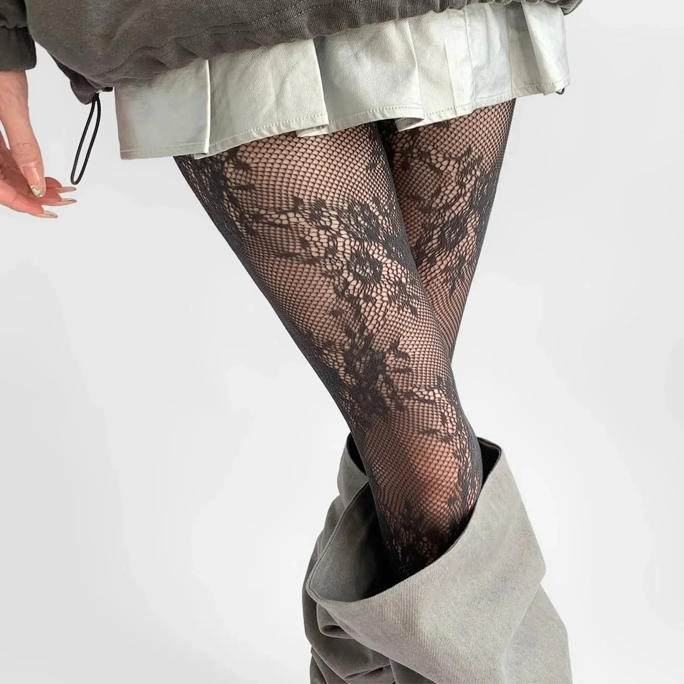 Tights Women Lace Floral Thigh High Stockings Pantyhose