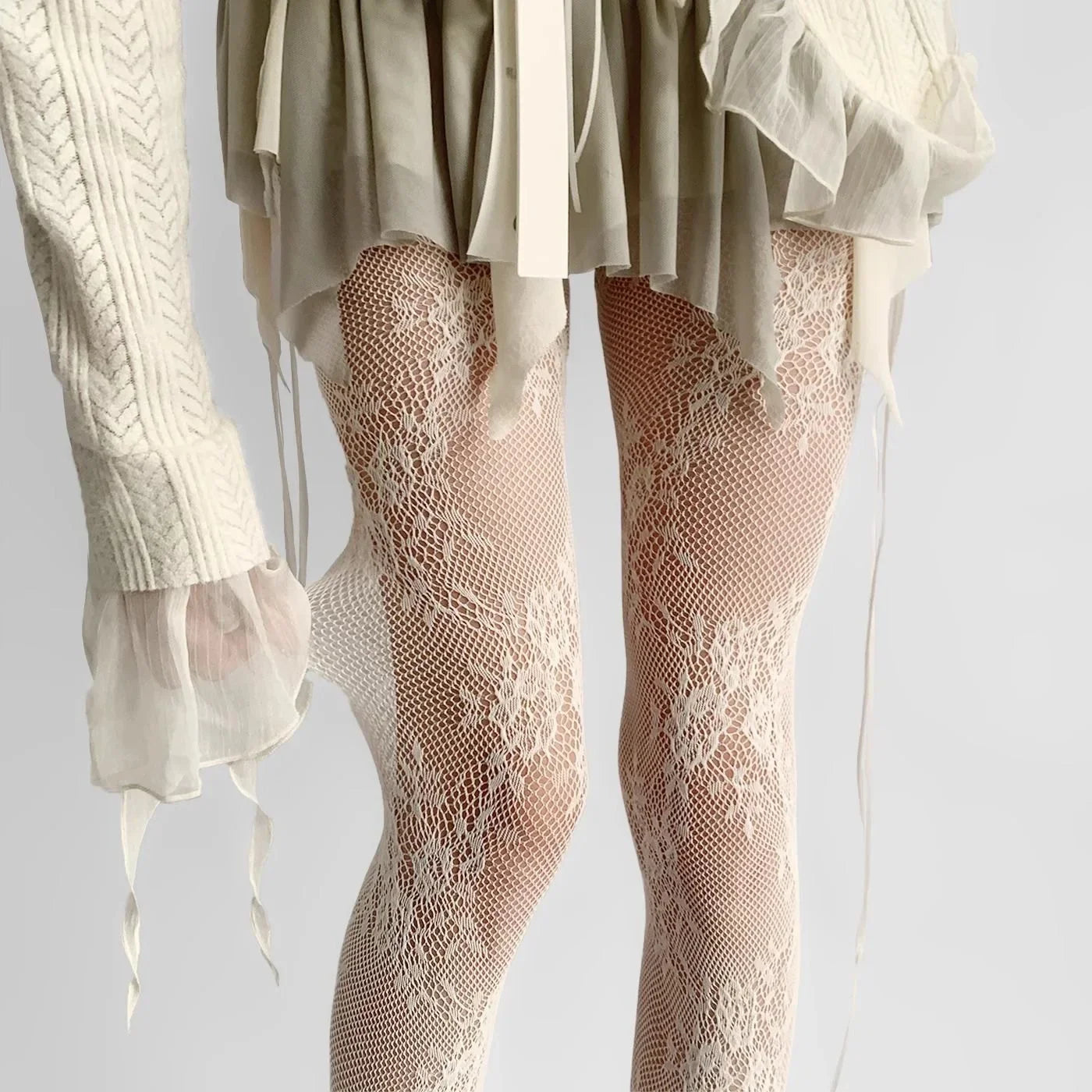 Tights Women Lace Floral Thigh High Stockings Pantyhose