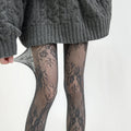 Tights Women Lace Floral Thigh High Stockings Pantyhose - GRAY