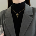 Titanium Steel Butterfly Drop Pendant Necklace Personality - electronic accessories