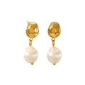 Titanium Steel Irregular High-grade Pearl Earrings For Women - YYE023681 - electronic accessories