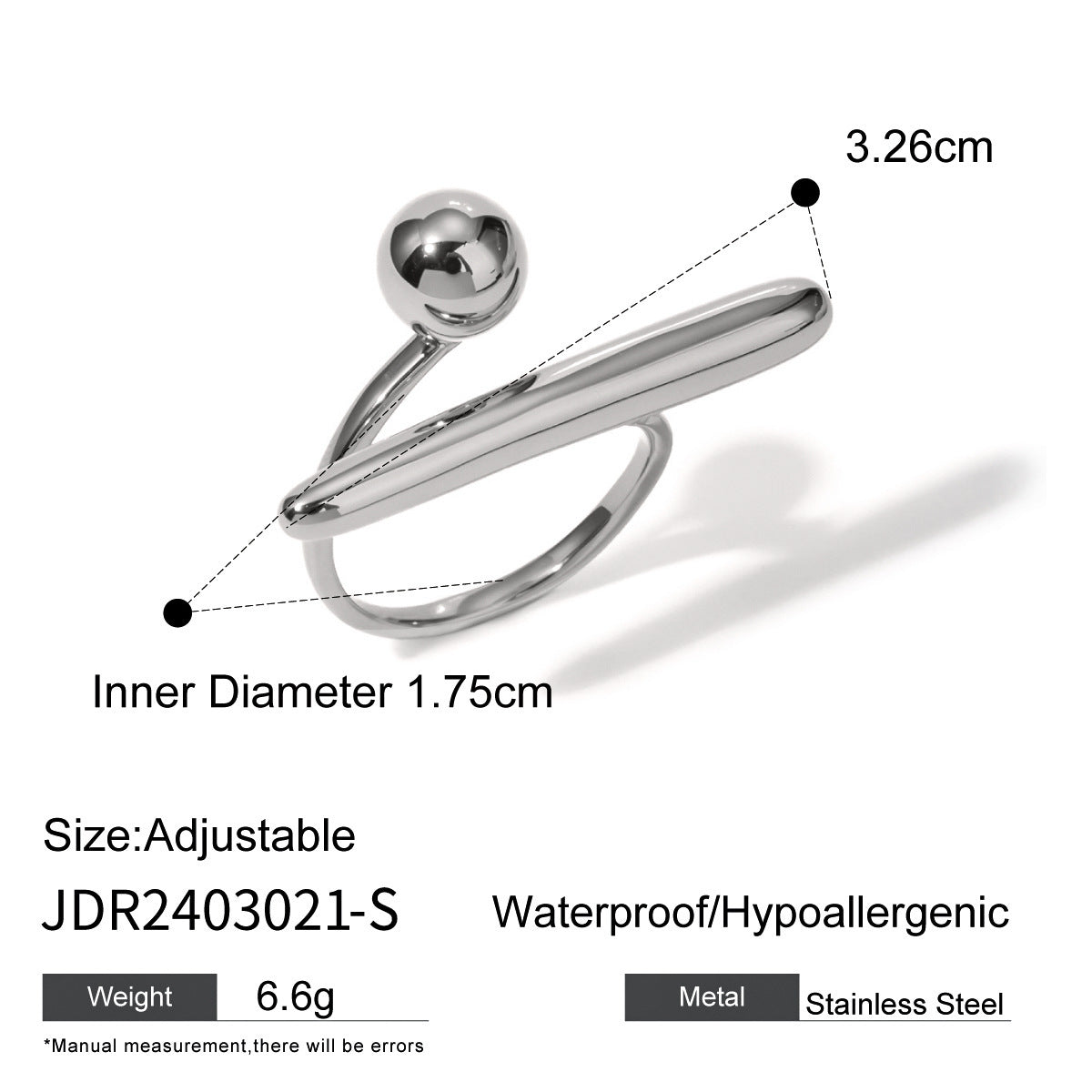 Titanium Steel No Fading Rings - JDR2403021S - electronic accessories