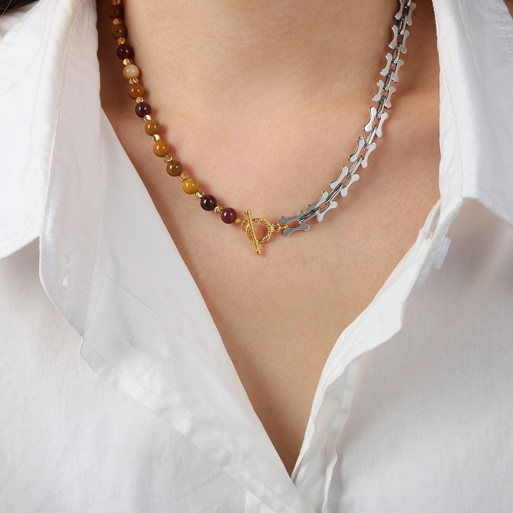 Titanium Steel Personalized Beaded Necklace - P1887 - electronic accessories