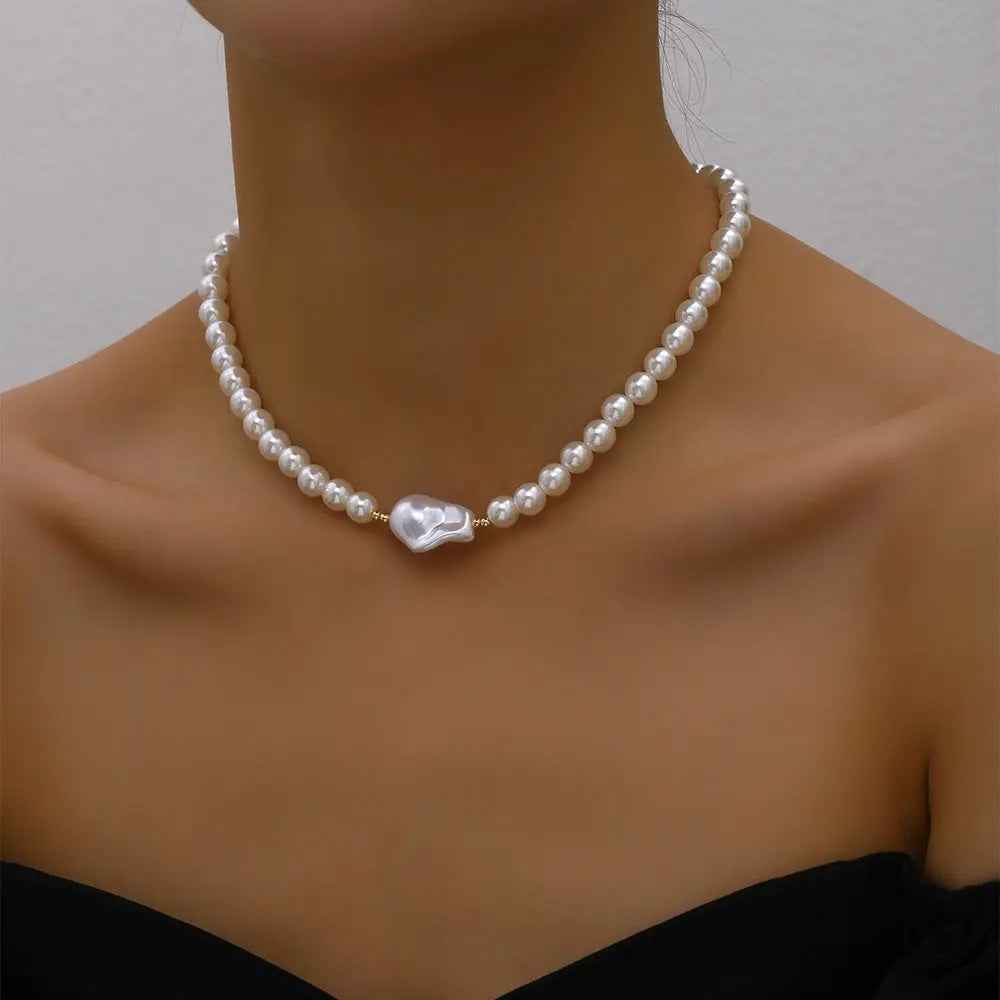 Trend Elegant Jewelry Wedding Big Pearl Necklace For Womenim - N03822 - electronic accessories