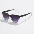 Trendy Small Square Frame Sunglasses - gradient green / show as picture