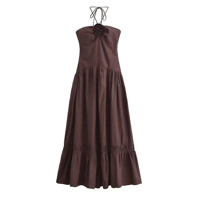 Tube Top Hanging Neck Dress - Other