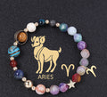 Twelve Constellation Bracelet Natural Stone Cut Color - Aries - electronic accessories