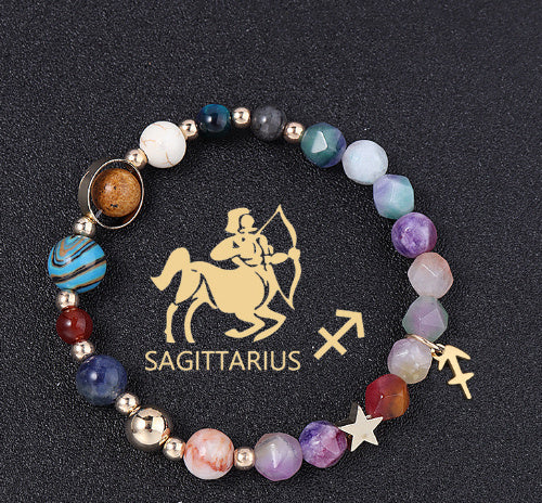 Twelve Constellation Bracelet Natural Stone Cut Color - Sagittarius - electronic accessories