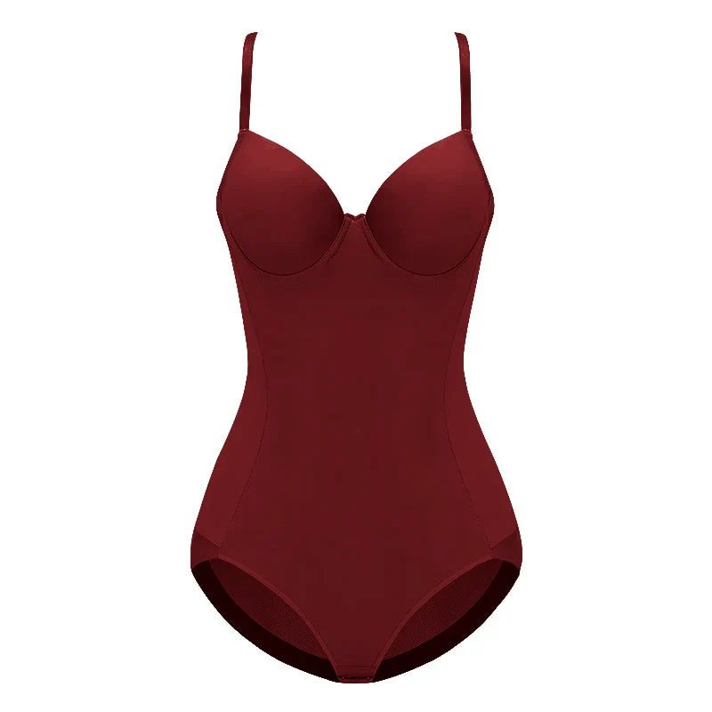 Underwire White Bodysuit Women - wine / XXL