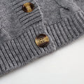 V Neck Cropped Cardigan for Women - Long Sleeve Twist Knitted Sweater Coat - Other