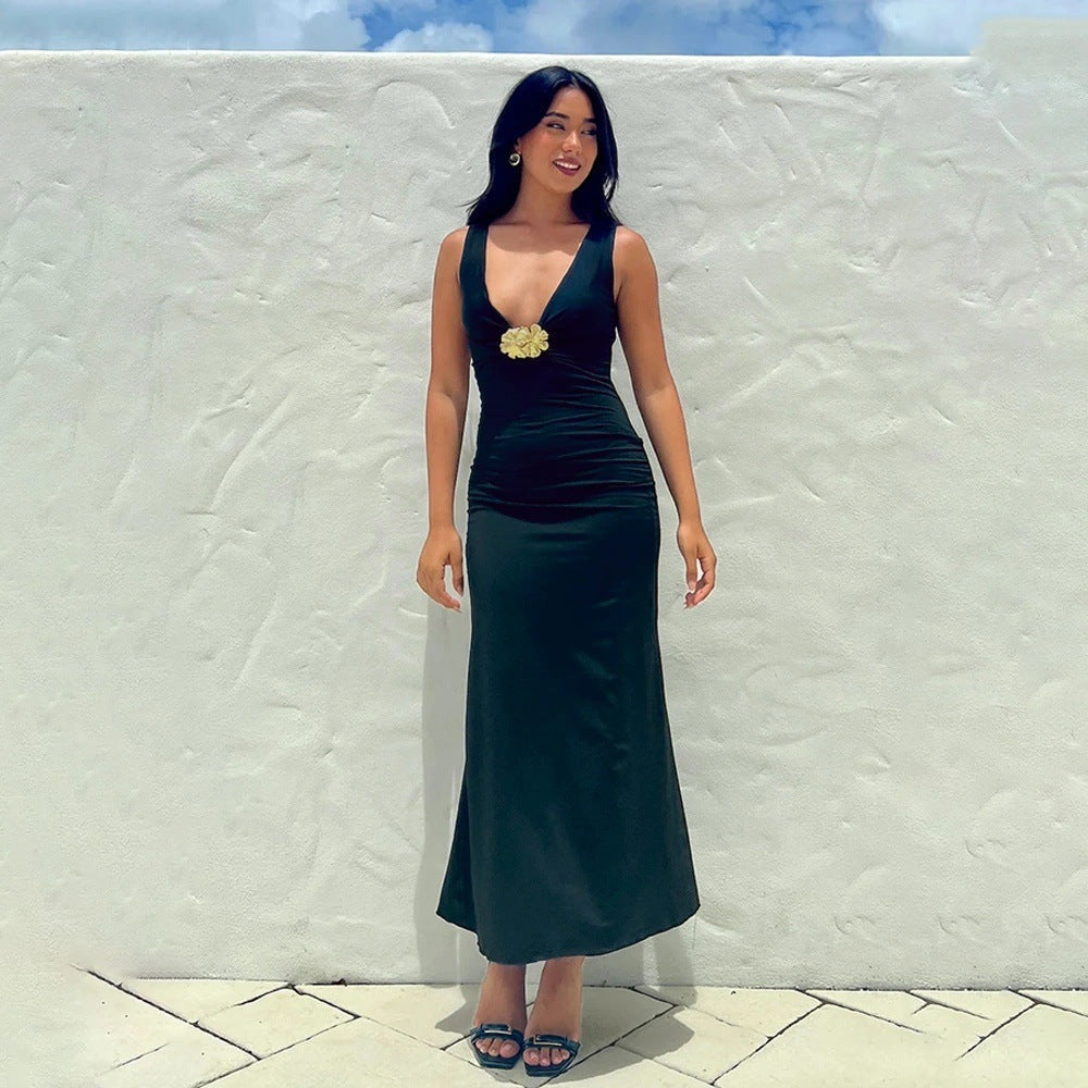 V-neck Sheath Dress - Other