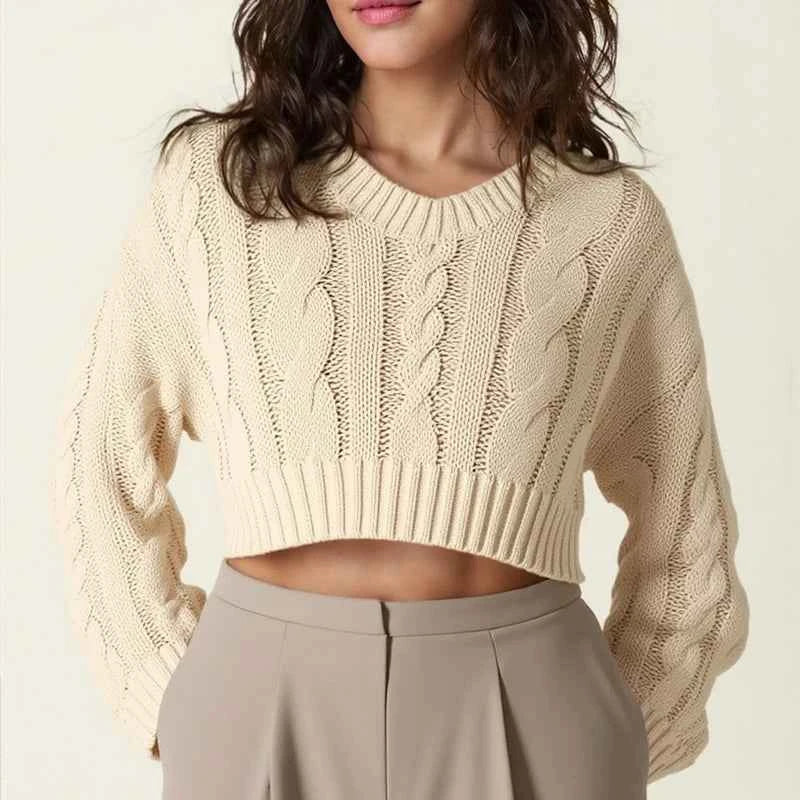 V-neck Short Sweater Casual