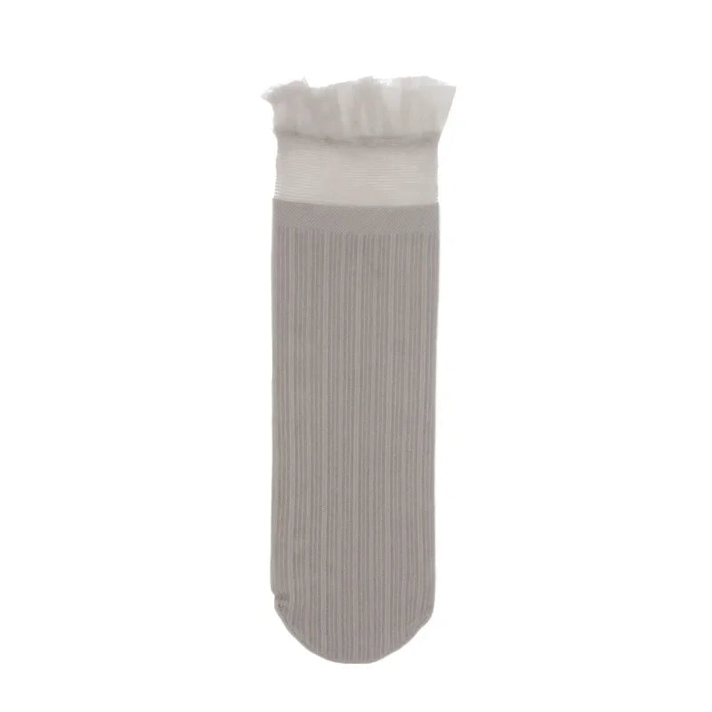 Velvet Woman Socks - Light Gray / EUR 35-39 / CHINA