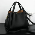Versatile Bucket Shoulder Bags Women - black / 26X14X20cm