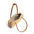 Versatile Straw Weave Boston Armpit Shoulder Purse