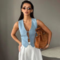 Vest Top For Women Sleeveless V Neck