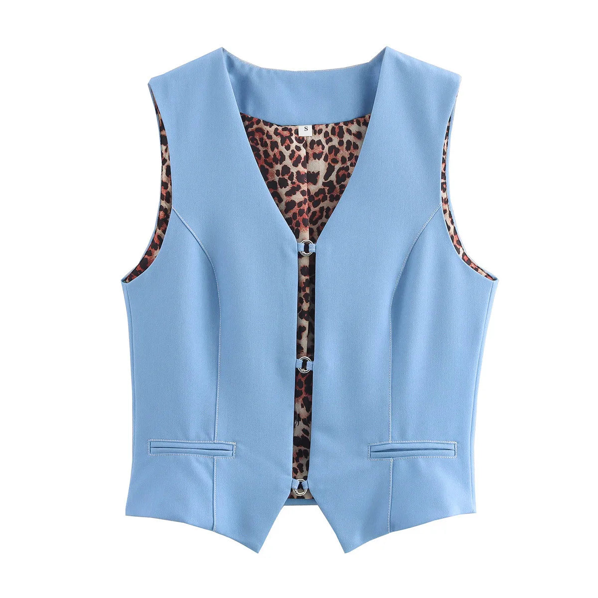 Vest Top For Women Sleeveless V Neck - Light Blue / L