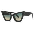 Vintage Cat Eye Sunglasses for Women - Black-GreenYellow / As the picture