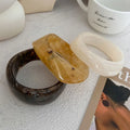 Vintage Chunky Coffee Thick Resin Acrylic Smudging Bangles