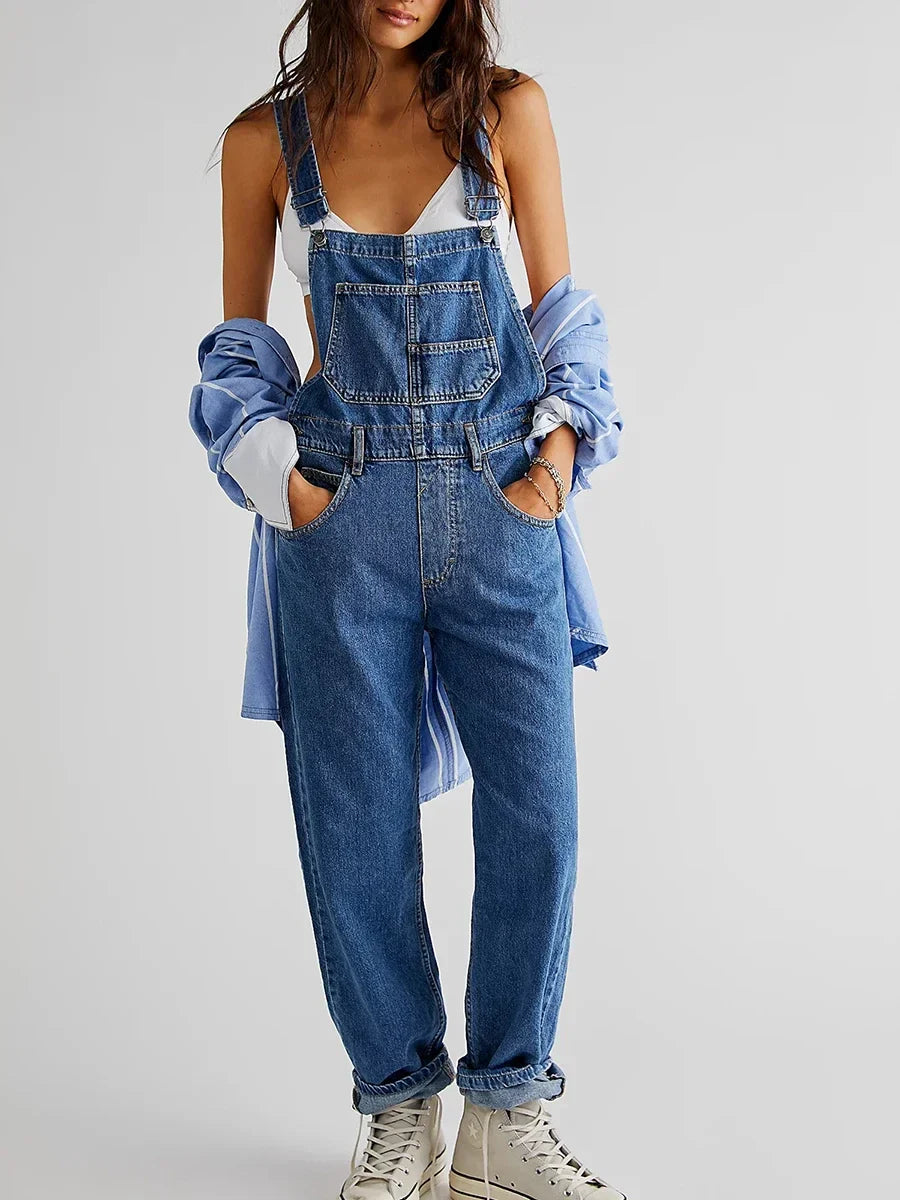 Vintage Denim Overalls for Women