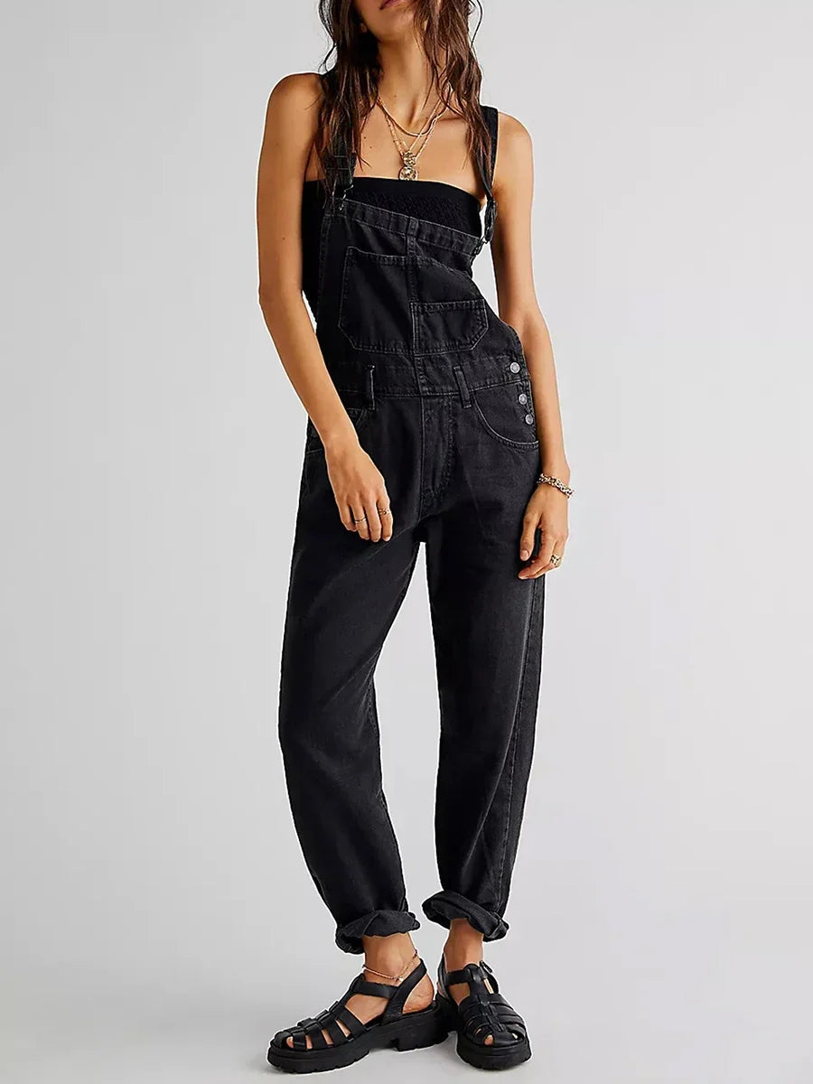 Vintage Denim Overalls for Women