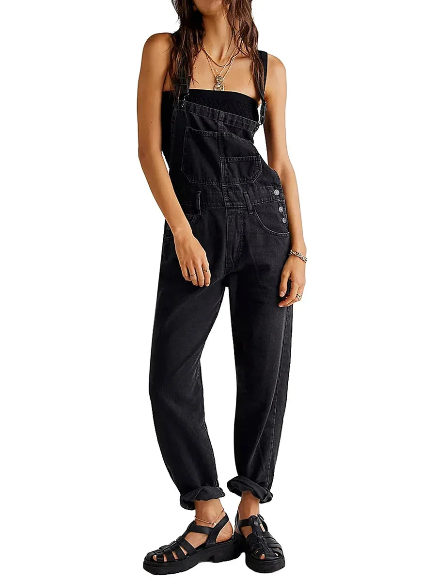 Vintage Denim Overalls for Women - C / L