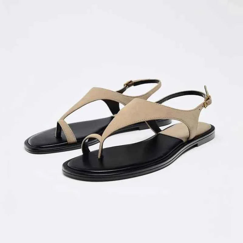 Vintage Flat Toe Herringside Sandals Women's
