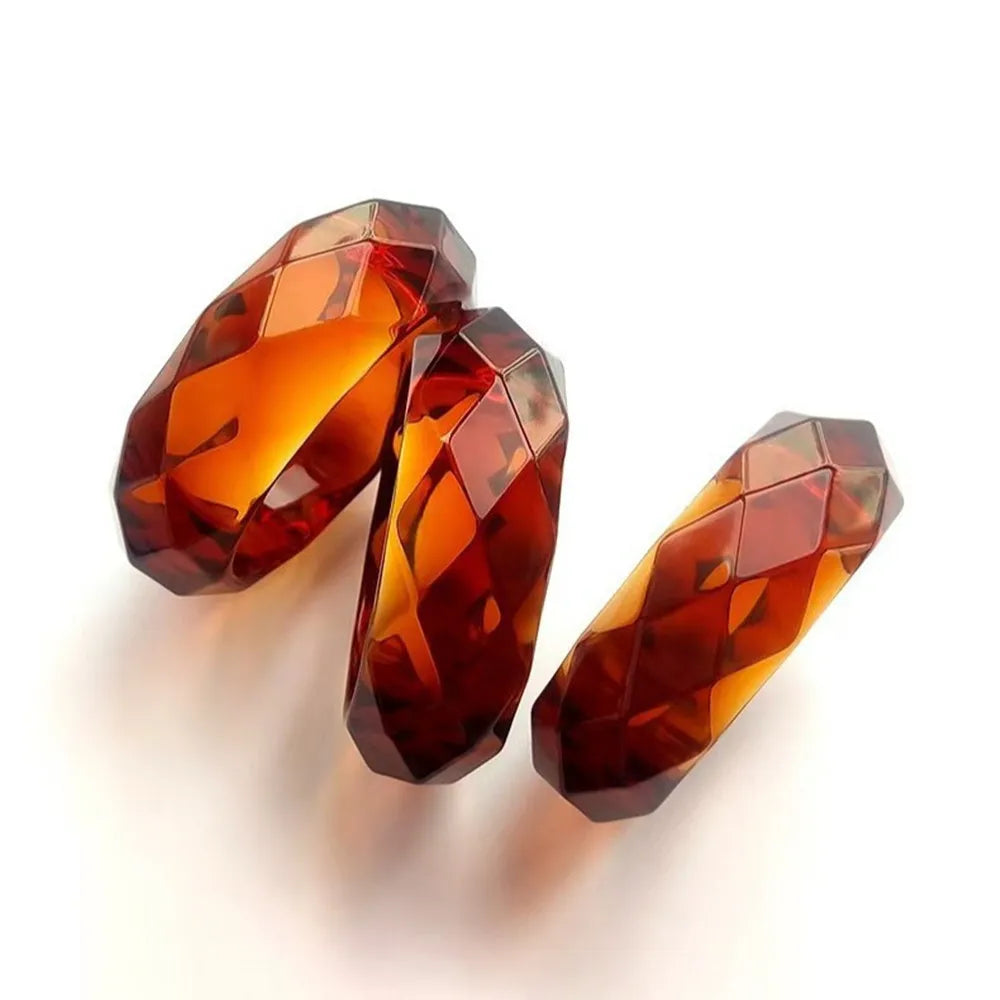 Vintage Irregular Resin Acrylic Chunky Bangles