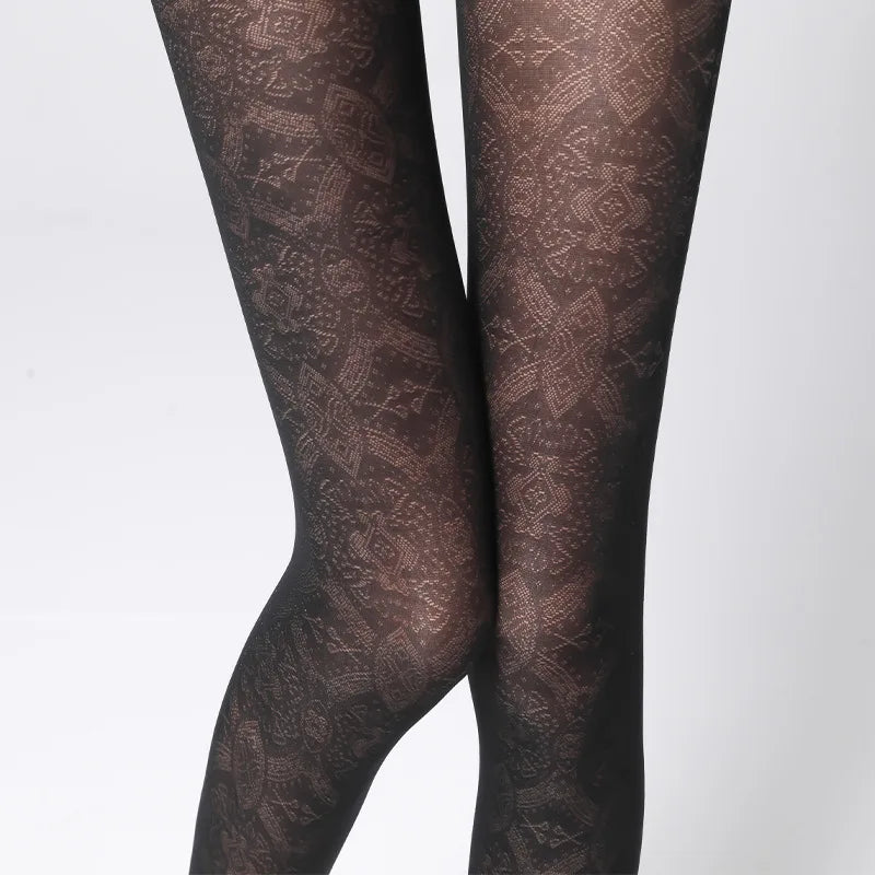 Vintage Lace Pattern Women’s Pantyhose